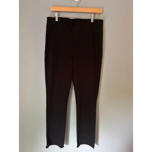Frank & Eileen Black Pull On Stretch Raw Hem Pants Size 31 Made in USA